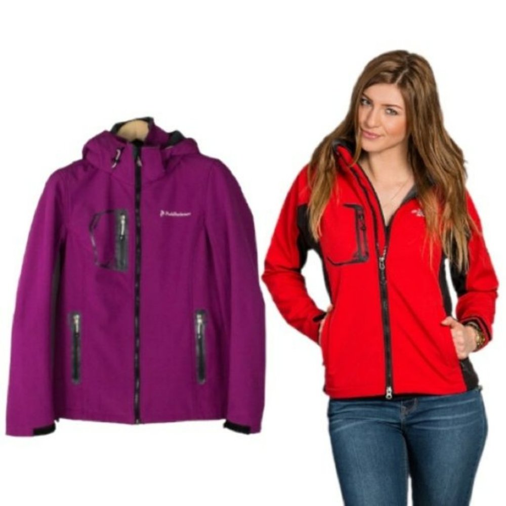 Peak Performance Supreme J Magenta Softshell Womens Jacket Removable hood XL